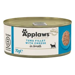 Applaws Cat Tuna Fillet with Cheese konservai su tunu ir sūriu katėms