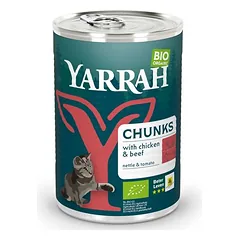 Yarrah Bio Chunks drėgnas maistas katėms 6 x 405 g — 4 nuotrauka