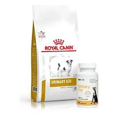 ROYAL CANIN Urinary S/O USD 20 Mažas šuo 1,5kg + LAB-V Urinary Dog - Pagalba šunims sergant šlapimo takų infekcija 45 kapsulės