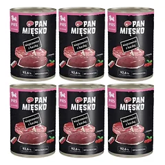 PAN MIŠKO Kiauliena su antis drėgnas maistas šuniukams 6x400 g