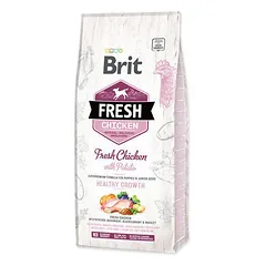 Brit Fresh su vištiena ir bulvėmis Puppy, sausas maistas šuniukams 12 kg