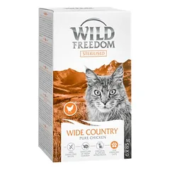 Wild Freedom Adult Sterilised indeliai, drėgnas maistas katėms 6 x 85 g