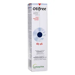 VETOQUINOL Otifree ausų valymo tirpalas šunims ir katėms, 60 ml