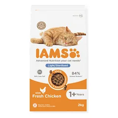 IAMS Sterilised sausas maistas sterilizuotoms katėms su vištiena, 2 kg
