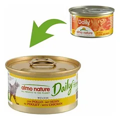 Almo Nature Daily Cat lengvas paštetas su vištiena, drėgnas maistas katėms 85 g — 2 nuotrauka