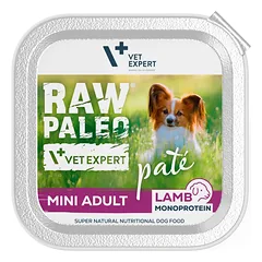 Raw Paleo paštetas mažų veislių suaugusiems šunims su ėriena 24×150 g