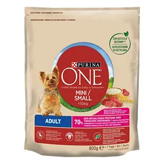 PURINA ONE Mini / Maža jautiena su ryžiais mažoms veislėms 800 g