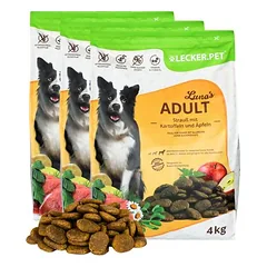 Lyra Pet Lecker.Pet® Luna's Adult su strutiena, bulvėmis ir obuoliais, sausas maistas šunims — 3 nuotrauka