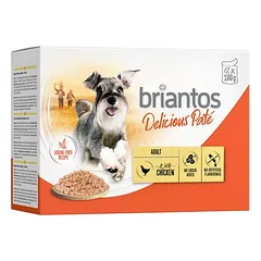 Briantos Delicious Paté drėgnas maistas šunims, ekonominė pakuotė 48 x 100 g — 5 nuotrauka