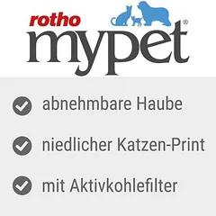 Rotho MyPet kraiko dėžė katėms Eco BAILEY, juoda — 3 nuotrauka