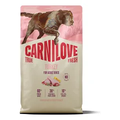 Carnilove True Fresh Turkey begrūdis, sausas maistas šunims, 4 kg
