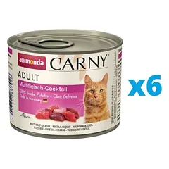 ANIMONDA Carny rinkinys Mėsos miksas  6 x 200 g