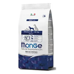 Monge Medium Adult sausas maistas šunims su vištiena, 12 kg