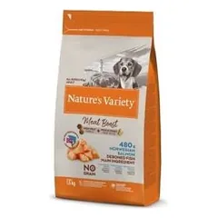 Nature's Variety Meat Boost Adult Norwegian Salmon begrūdis, sausas maistas šunims, 1,5 kg
