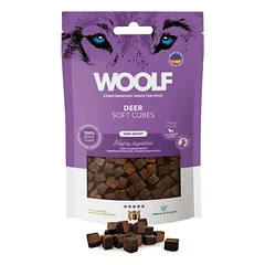 WOOLF Soft Cubes Deer Monoprotein 100g minkšti žvėrienos kubeliai