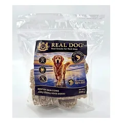 RDF-3003 REAL DOG SNACKS Jūrų ešerių odos diskai 200g, 1 vnt. — 2 nuotrauka