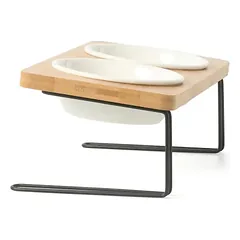 FUKUMARU Keramikschale und Bambusständer