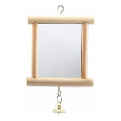 Bird Jewel Mirror with Bell 13 x 10 cm