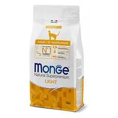 Monge Adult Light su kalakutiena, sausas maistas katėms 1,5 kg