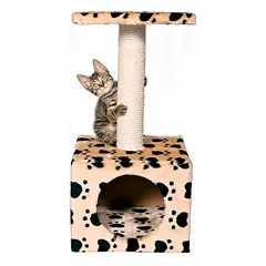 Trixie Zamora Scratching Post kačių namelis su nagų galandimo stulpu, smėlio, 61 cm