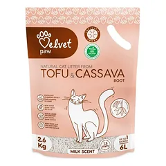 Natūralus tofu ir manioko šaknies kačių kraikas