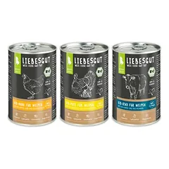 Liebesgut Hundefutter Friss-dich-satt Paket Junior 18 x 400 g