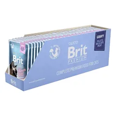 Brit Premium Delicate Salmon Sterilized in Gravy konservai katėms lašišos filė padaže 24vnt.