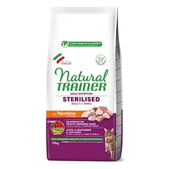 Natural Trainer Sterilised Adult Cat sausas maistas katėms su kumpiu, 10 kg parduotuvėje zooplus.de