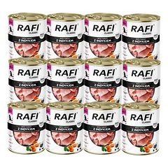 DOLINA NOTECI Šlapias maistas šunims Rafi Classic su kalakutiena 12x800g