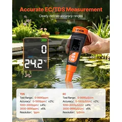 TDS vandens matuoklis VEVOR A6, TDS ir EC, 40 × 40 × 183,5 mm — 2 nuotrauka