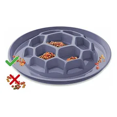 Pet bowl Cactus Slow Food cm. 32x32x7 h with anti-slide, different colors