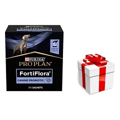PURINA PVD FortiFlora Dog 30 paketėlių + Staigmena ŠUNIUI