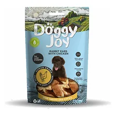 Doggy Joy triušio ausys su vištiena šuniukams, 90 g photo