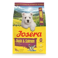 Josera Mini Junior su antiena ir lašiša, sausas maistas šunims, 3 - 4,9 kg parduotuvėje vetprekes.lt