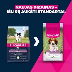 Eukanuba Life Care Puppy S/M sausas pašaras šuniukams su ėriena ir ryžiais, 3 kg — 2 nuotrauka