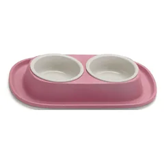 Dubenėlis gyvūnui dvigubas su minkštu kilimėliu, Soft Touch PP Double