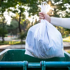 Tvirti maišai kačių tualetui su juostele, 40 vnt. XL — 3 nuotrauka