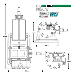 JBL sterilizatorius ProCristal Compact UV-C 11 W — 5 nuotrauka