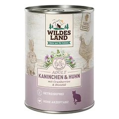 WILDES LAND Rabbit and chicken konservai katėms su triušiena ir vištiena, 400 g