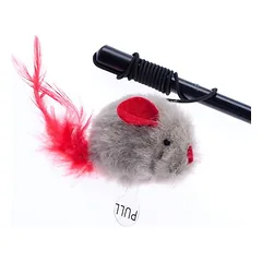 zooplus Exclusive meškerė su garsine pele Soundmaus, žaislas katėms, 1 vnt. — 4 nuotrauka