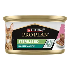 PURINA PRO PLAN Sterilised Drėgnas paštetas su lašiša ir tuniku, 85 g – drėgnas maistas sterilizuotoms katėms