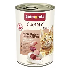 ANIMONDA Cat Carny Adult, skonis: vištiena, kalakutiena ir ančių širdelės, 400 g 