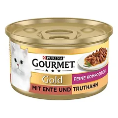 Gourmet Gold Feine Komposition drėgnas maistas katėms 12 x 85 g — 3 nuotrauka