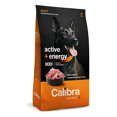 CALIBRA Dog EXPERT+ Adult Active & Energy Beef sausas pašaras aktyviems šunims su jautiena, 2 kg