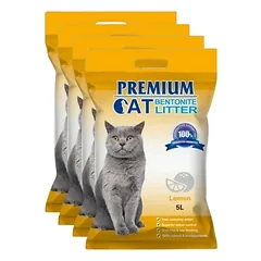 Premium Cat Clumping Bentonite kraikas - citrina katėms 4x5L