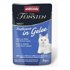 ANIMONDA Vom Feinsten Raffinesse vištiena su lašiša želė 85 g