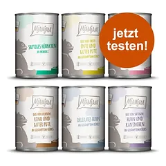 MjAMjAM bandomasis rinkinys 6 x 400 g, drėgnas maistas katėms, 400 - 499 g — 1 nuotrauka