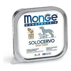 Monge Monoprotein Solo Deer begrūdis paštetas šunims