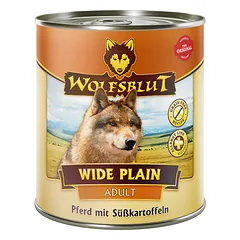 WOLFSBLUT Wide Plain Adult konservai suaugusiems šunims su arkliena batatais, 800 g