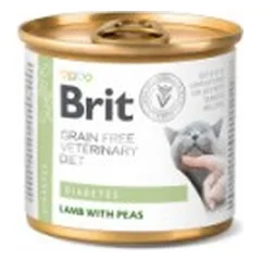 BRIT GF Veterinary Diets Diabetes Lamb with Peas konservai katėms 200 g parduotuvėje akvanamai.lt